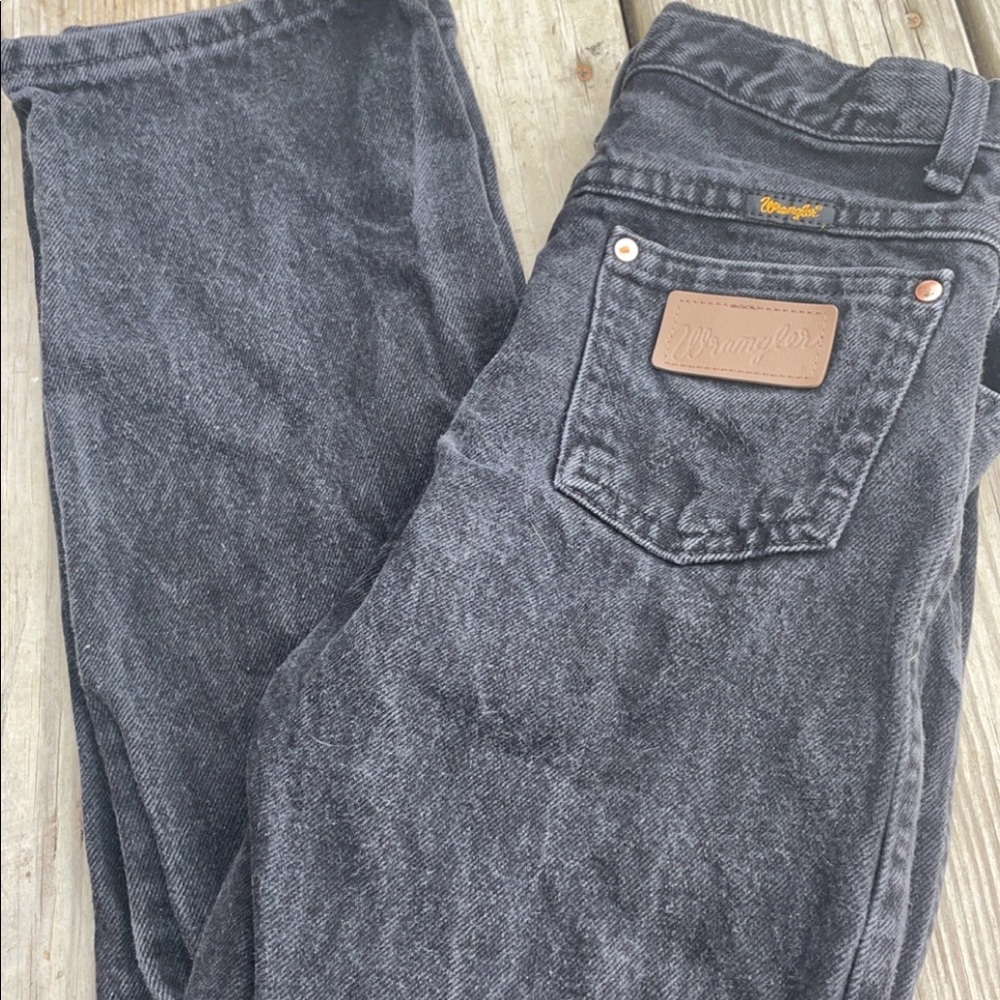 Black Wrangler Bootcut jeans